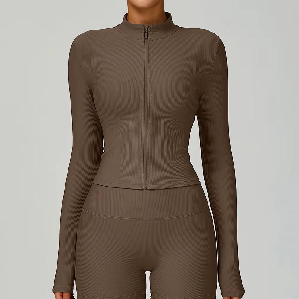 Marié Ribbed Zip Jacket