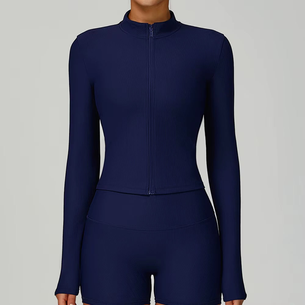 Marié Ribbed Zip Jacket