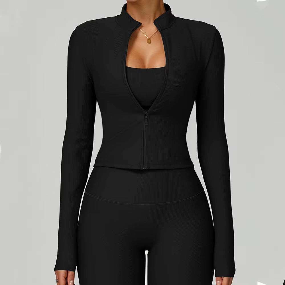 Marié Ribbed Zip Jacket