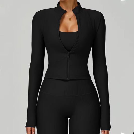 Marié Ribbed Zip Jacket